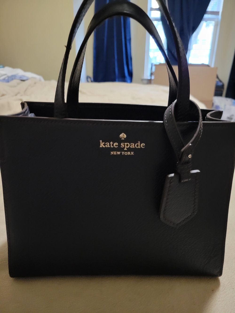 Kate Spade New York Black Leather Tote Bag